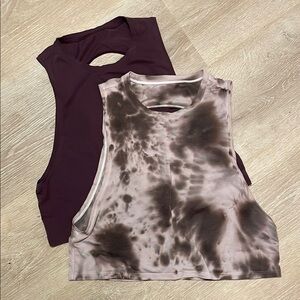 lululemon athletica Purple and Tie-Dye Tank Tops